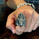 Bague Lion Argent Homme