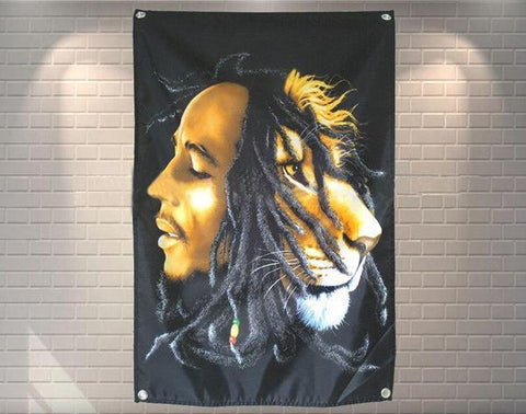 Drapeau Bob Marley Lion
