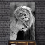 Tableau Lion <br> Douceur Monochrome