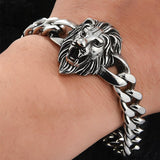 Bracelet Tête de Lion Grosse Maille