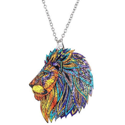 Collier Tête de Lion Multicolore