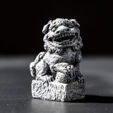Statue Lion Chinois Style Pierre