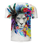 t shirt lion plume