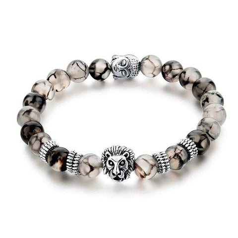 bracelet perle tete de lion