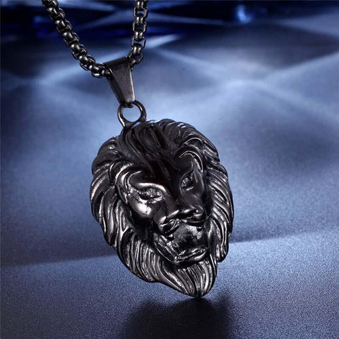 Pendentif homme argent lion, bijou authentique