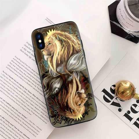 coque iphone 8 tete de lion