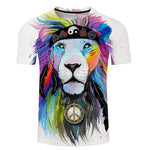 hippie lion t shirt