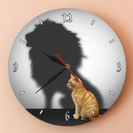 Horloge Chat Reflet Lion