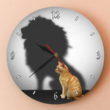 Horloge Chat Reflet Lion
