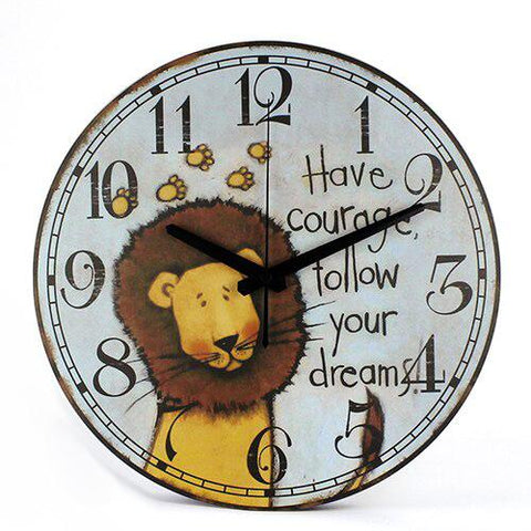 Horloge Lion Follow Your Dream