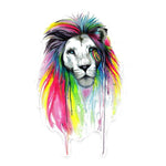 sticker coloré lion