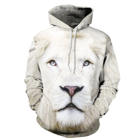 sweat lion blanc