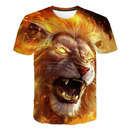 T Shirt 4XL Homme Lion