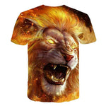 T Shirt Lion Flamme