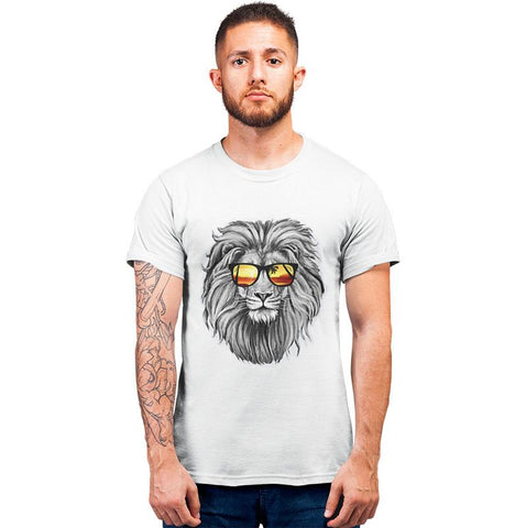 T Shirt Lion Lunettes Soleil