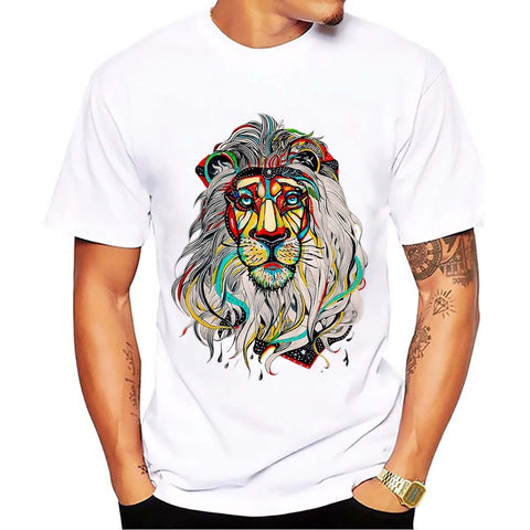 T Shirt Lion Minimaliste