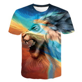 T Shirt Lion Motif Homme