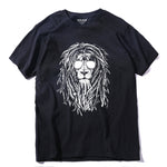 T Shirt Lion Rasta Noir et Blanc