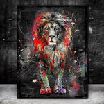 Tableau Lion Pop Art