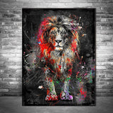 Tableau Lion <br> Pop Art